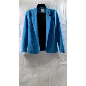 SILENCE + NOISE Women's Blue Notch Lapel Open Front Blazer SZ XS